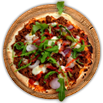 Spicy Beef, Mushroom & Onion Pizza 